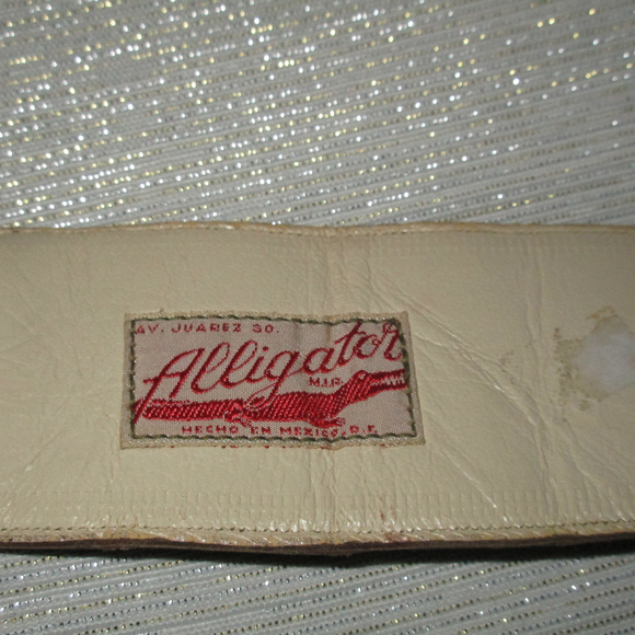 VTG 40\'S 100 % ALLIGATOR CORSET WIDE BELT MEXICO
